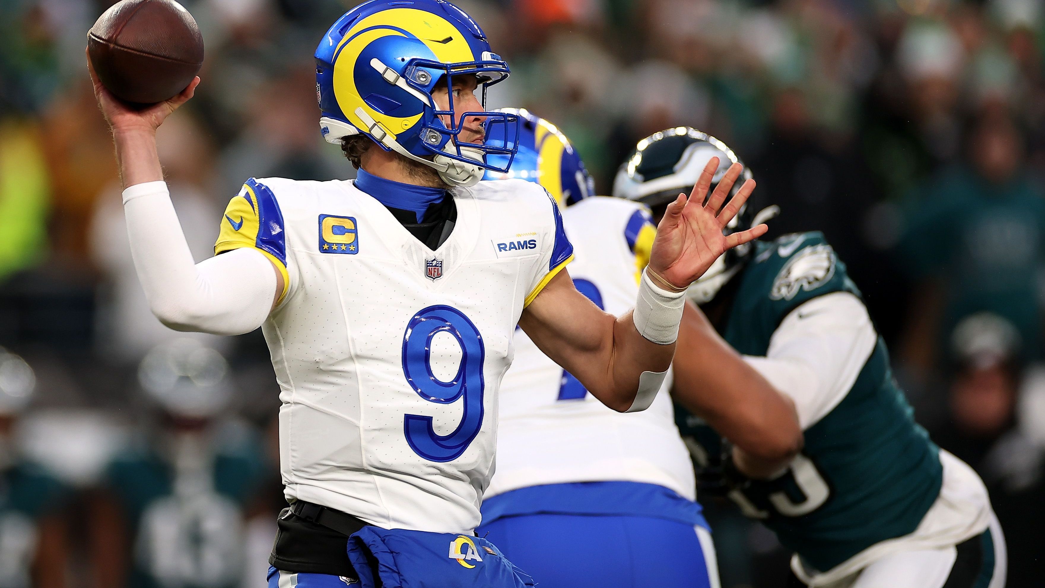 <strong>Matt Stafford (Los Angeles Rams)</strong><br>Spiele: 222<br>Touchdowns: 377<br>Interceptions: 188<br>TD/Int-Ratio: 2,02