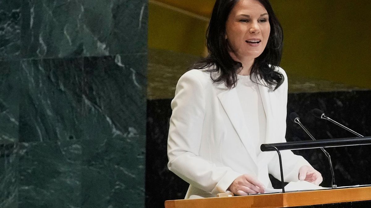 2. Juni 2025: Annalena Baerbock spricht vor der Generalversammlung der Vereinten Nationen, nachdem sie zur Präsidentin der UN gewählt wurde.