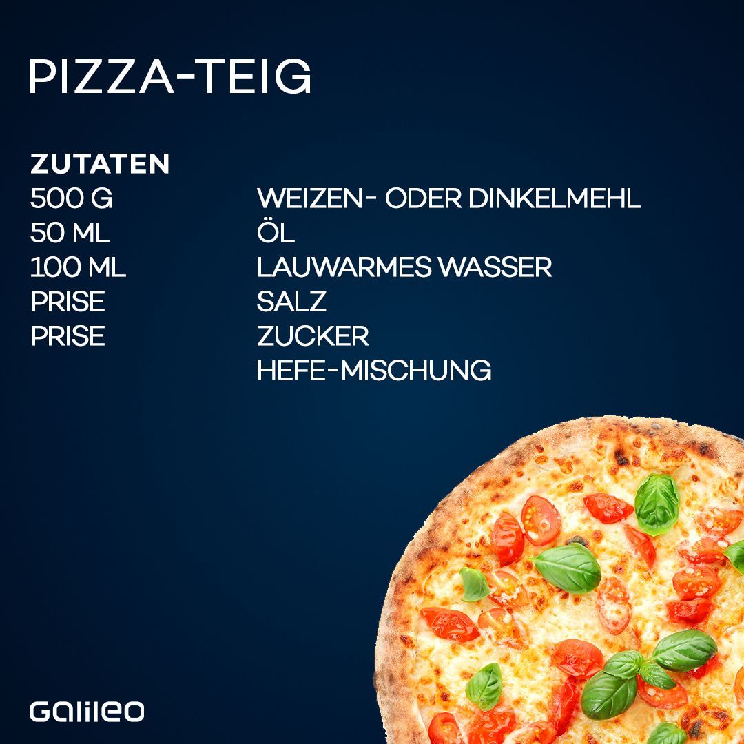 Diese Zutaten brauchst du für einen selbstgemachten Pizza-Teig.