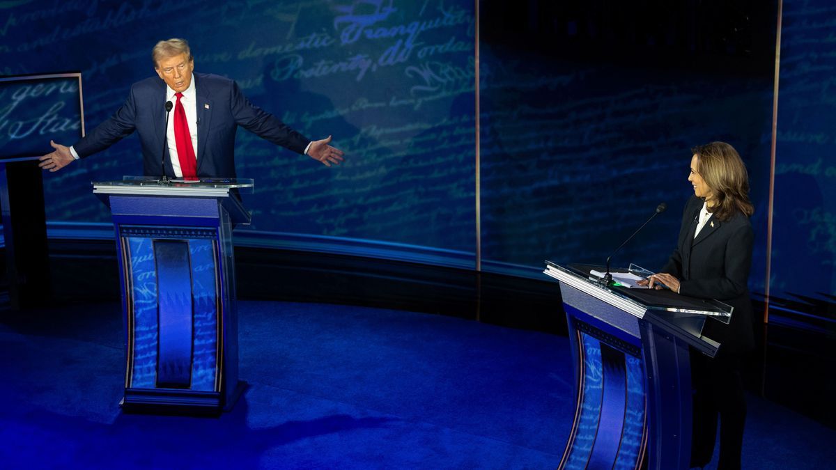 TV-Debatte US-Wahlkampf Donald Trump und Kamala Harris 482246716