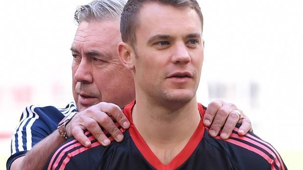 
                <strong>Carlo Ancelotti</strong><br>
                Bayern-Ärger: Angeblich lief es ja nicht zwischen den Bayern-Profis und Ex-Trainer Carlo Ancelotti. Unter anderem Torhüter Manuel Neuer soll nicht das beste Verhältnis zum Italiener gehabt haben. Neuer wählte Ancelotti allerdings auf Platz zwei, ebenso wie James Rodriguez. Robert Lewandowski entschied sich sogar für Rang eins.
              