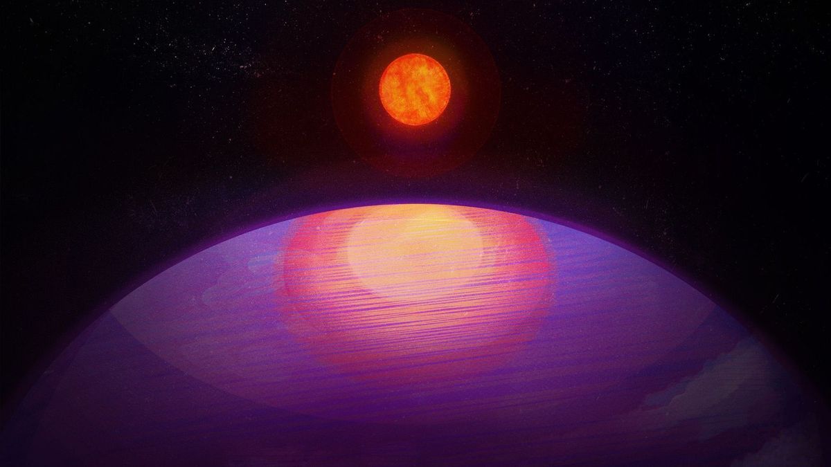 Künstlerische Darstellung des neu entdeckten Planeten LHS 3154b