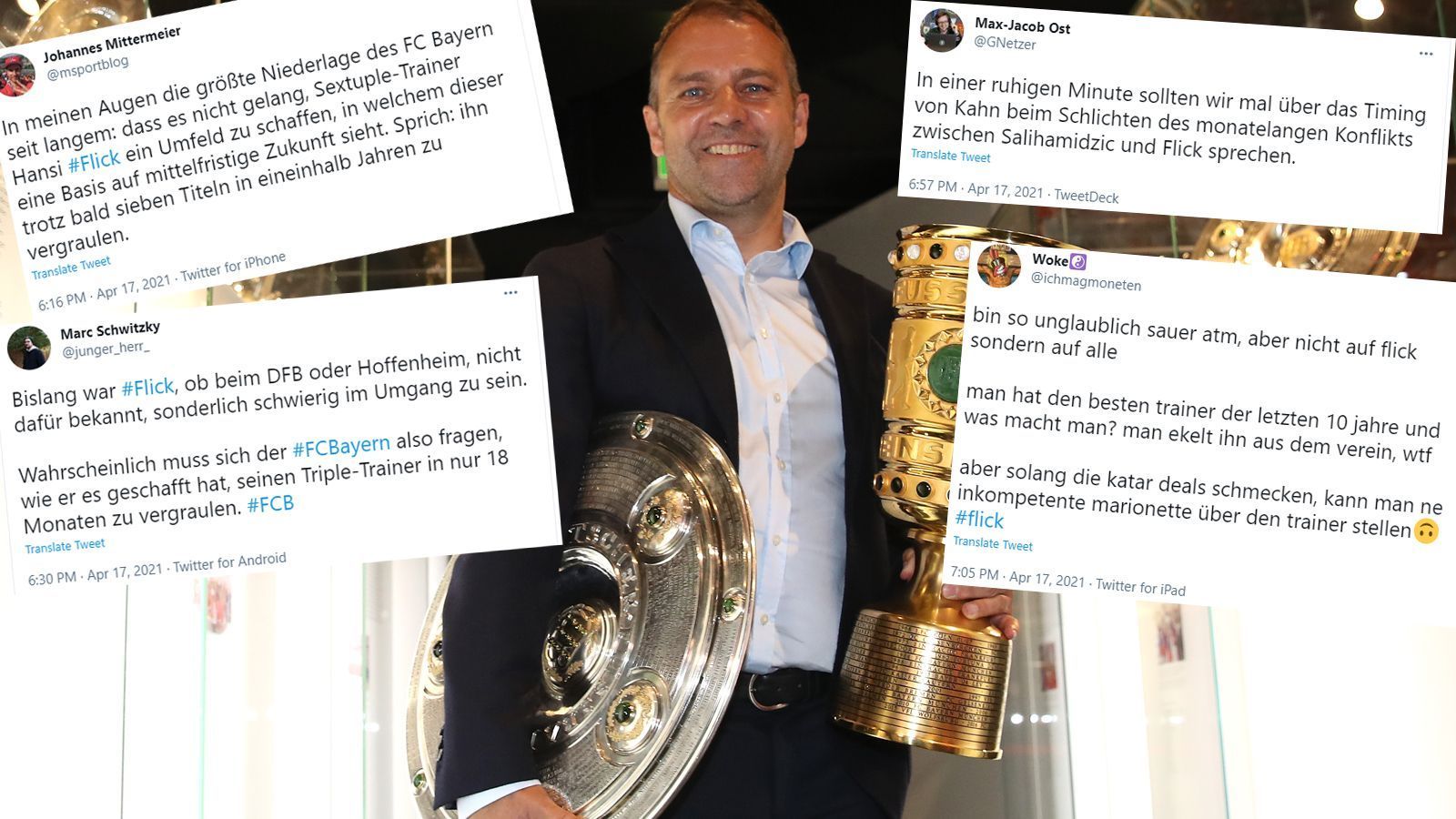 
                <strong>Was läuft schief beim FC Bayern?</strong><br>
                Aber nicht nur Hansi Flick und Hasan Salihamidzic sind unter der Lupe der Fußball-Twitter-Bubble: Die Diskussion über die Rolle der Großkopferten im Verein ist eröffnet.
              