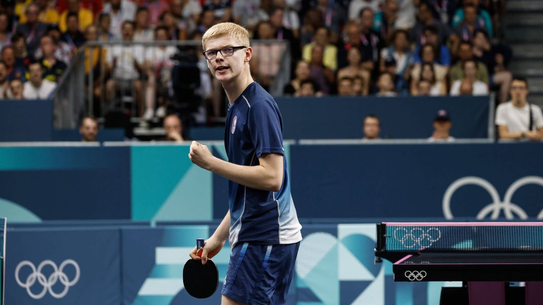 Felix Lebrun am Mittwoch (31. Juli) in der Tischtennishalle.