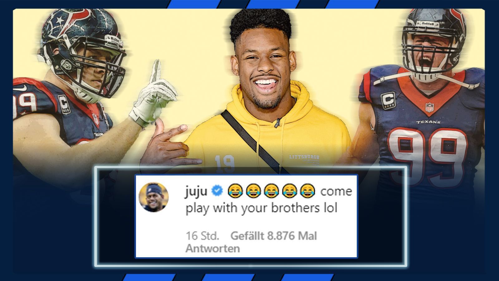 
                <strong>JuJu Smith-Schuster (Pittsburgh Steelers)</strong><br>
                
              