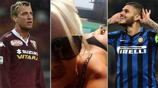 
                <strong>Lopez, Wanda und Icardi</strong><br>
                Maxi Lopez (li.) ist der Ex-Mann von Wanda Nara (mi.). Nara wiederum ist die aktuelle Ehefrau von Mauro Icardi (re.). Am vergangenen Wochenende traf Lopez mit seiner Mannschaft, dem FC Turin, auf Icardis Inter Mailand. Lopez verweigerte beim Einlaufen vor dem Spiel den obligatorischen Handshake mit Icardi. Pikant: Beide Stürmer spielten früher für Sampdoria Genua und sollen eng befreundet gewesen sein. Dann ...
              