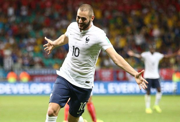 
                <strong>Karim Benzema (3 Tore, Frankreich, Real Madrid)</strong><br>
                Für Frankreichs Tore ist in Brasilien Karim Benzema zuständig. Im Auftaktspiel gegen Honduras netzt er zwei mal ein, auch beim unterhaltsamen 5:2 gegen die Schweiz gelingt ihm ein Treffer.
              