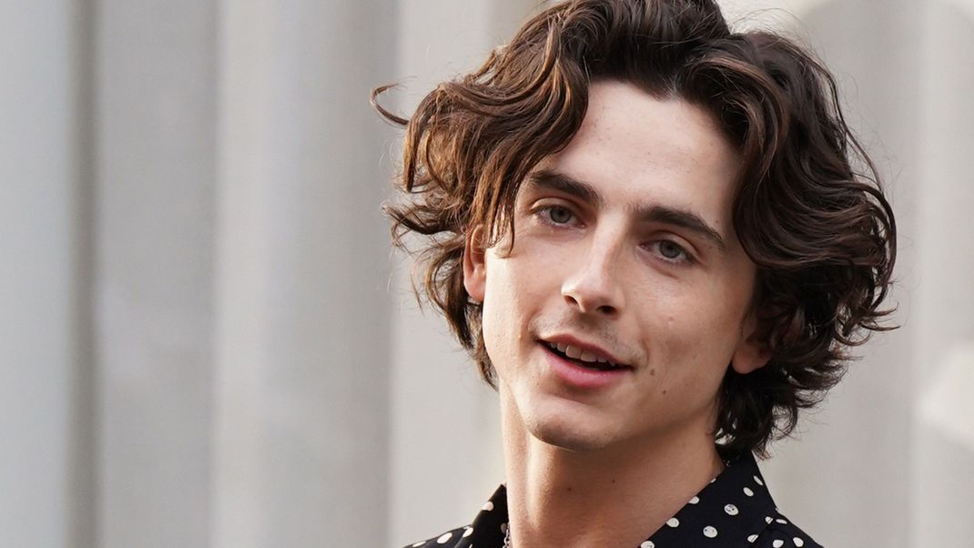 Timothée Chalamet am Set beim Dreh für den Werbespot für Bleu de Chanel