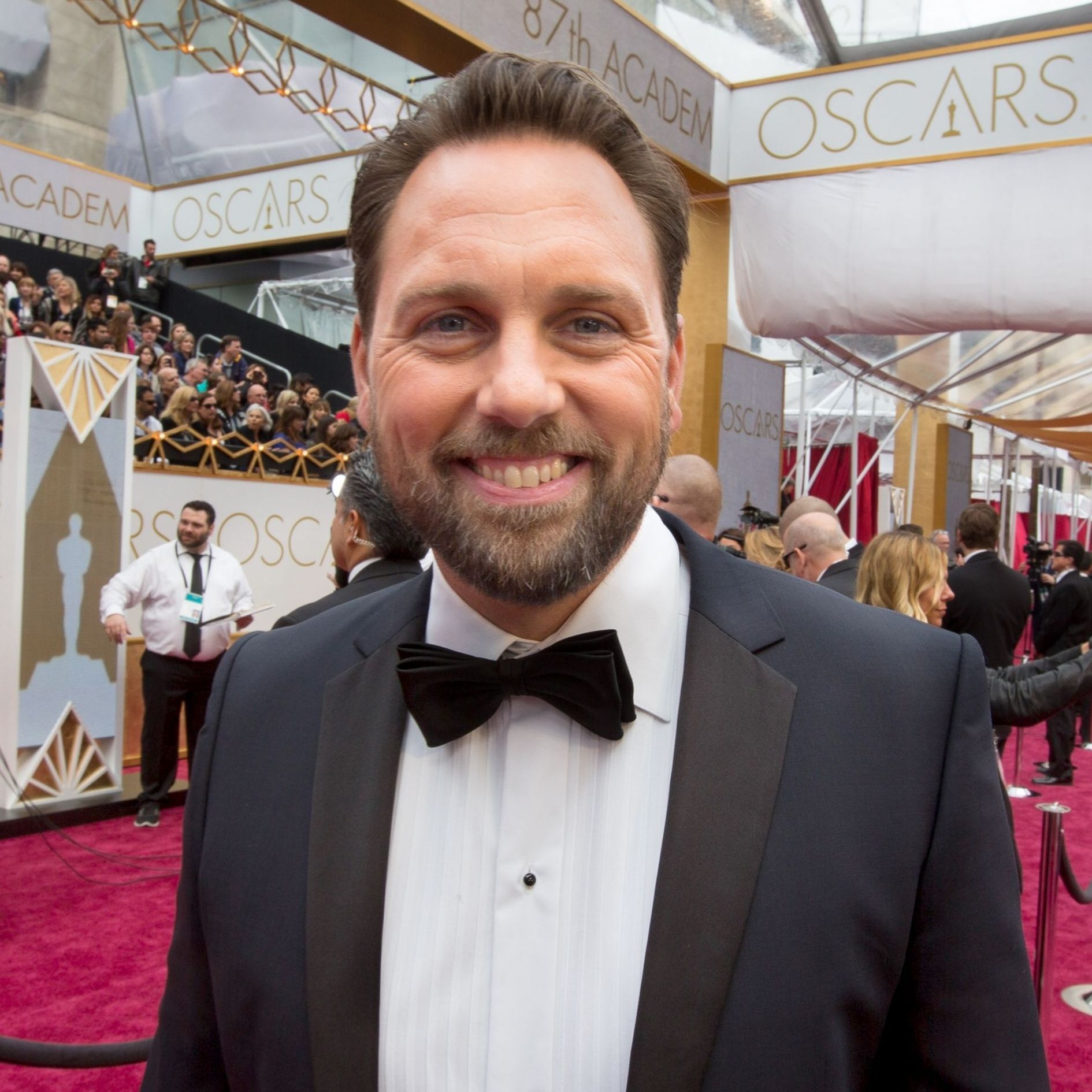 Steven Gätjen auf dem Roten Teppich der Oscar-Verleihung 2015