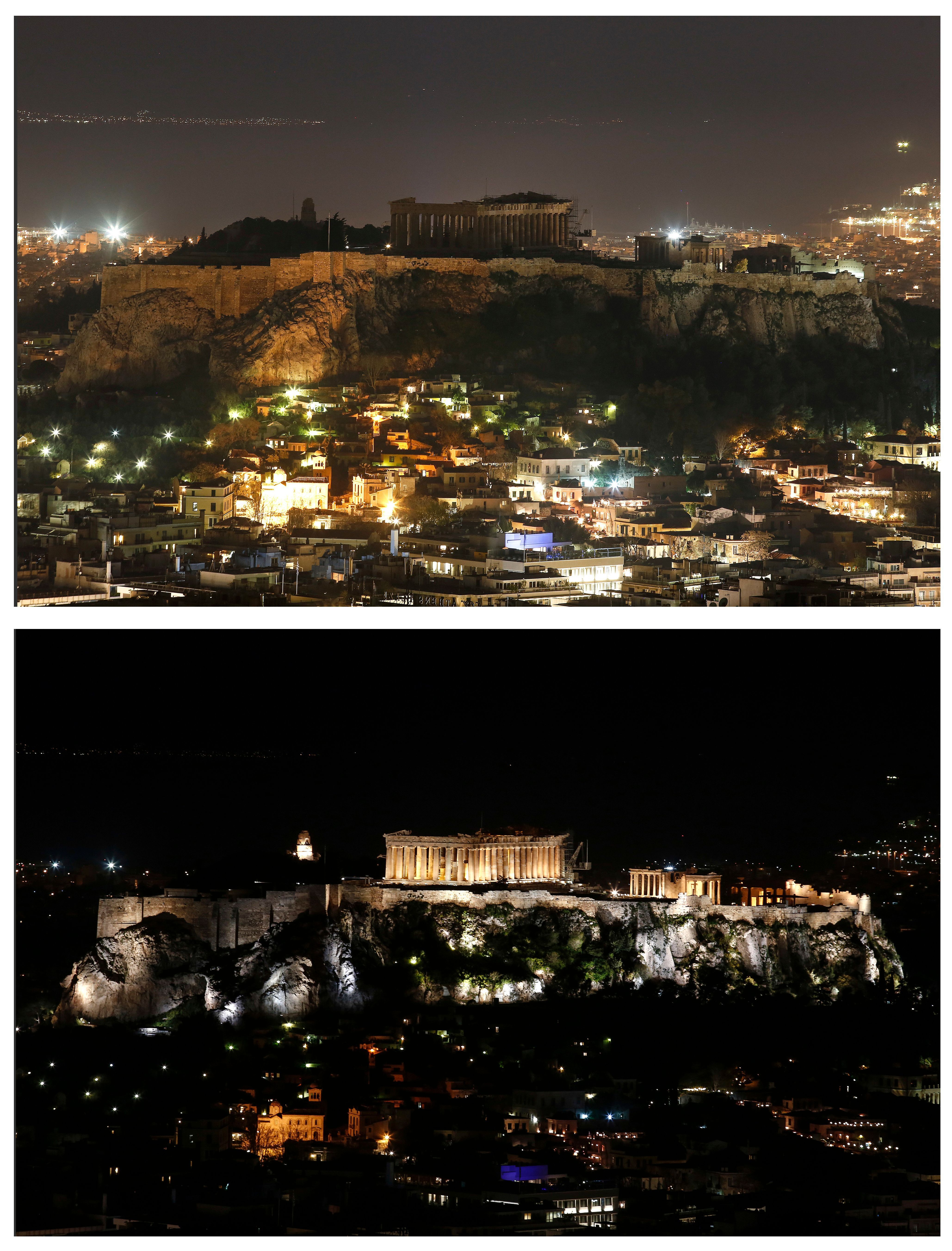 Der im Jahr 447 v. Chr. erbaute Parthenon auf der Akropolis in Athen ist eines der bekanntesten Bauwerke des alten Griechenlands. Die Stadt Athen hat nicht nur die Lichter des Parthenon für die Earth Hour abgeschaltet, sondern ihre Bürger auch angehalten, bei der Aktion mitzumachen.