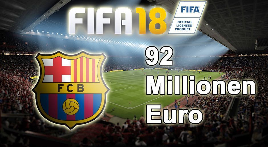 
                <strong>FIFA 18 Karriere: FC Barcelona</strong><br>
                Platz 7: 92 Millionen Euro.
              