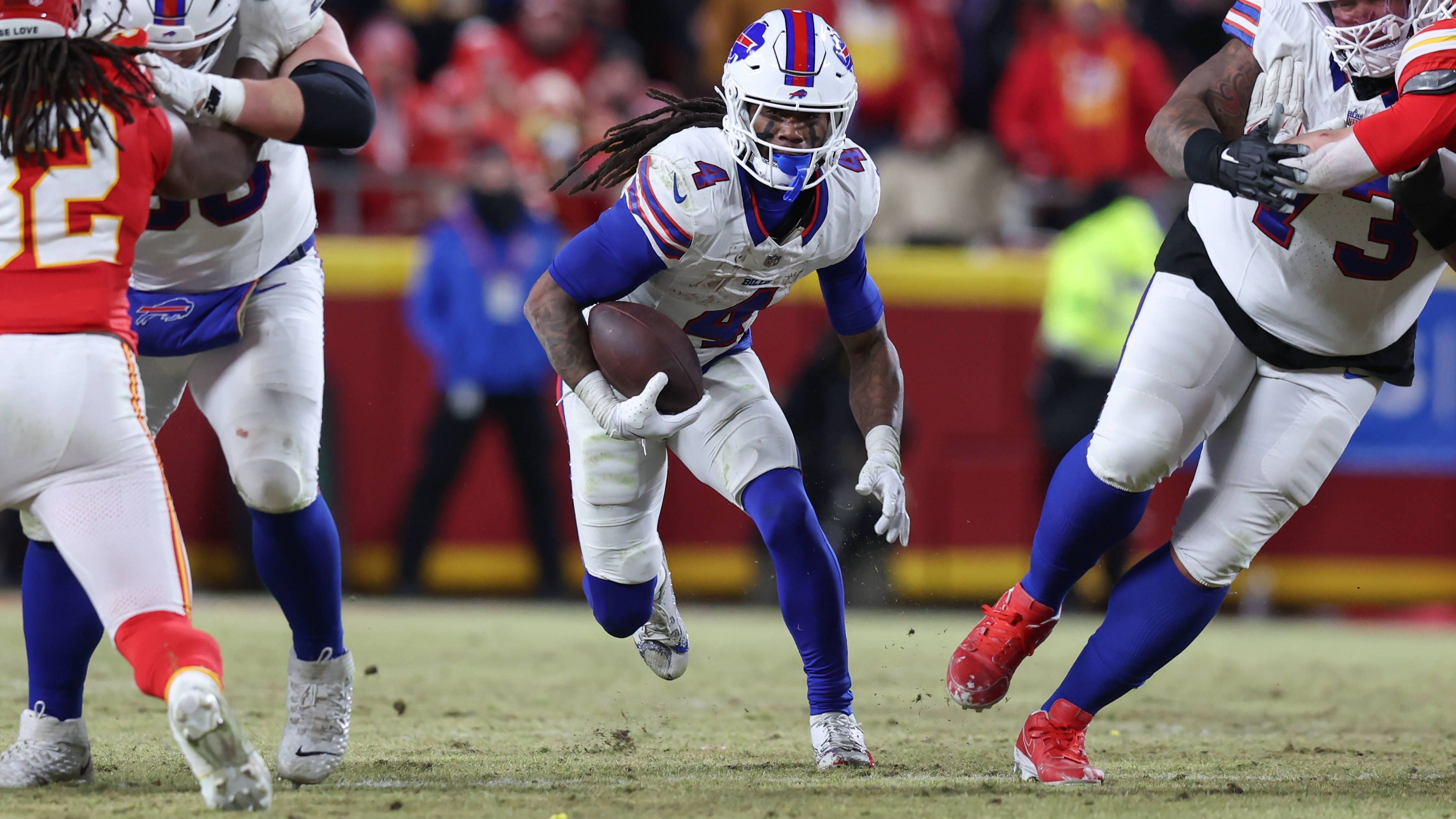 <strong>3 Pro Bowler: Buffalo Bills</strong><br>James Cook (Foto, Running Back); Dion Dawkins (Left Tackle), Connor McGovern (Center)