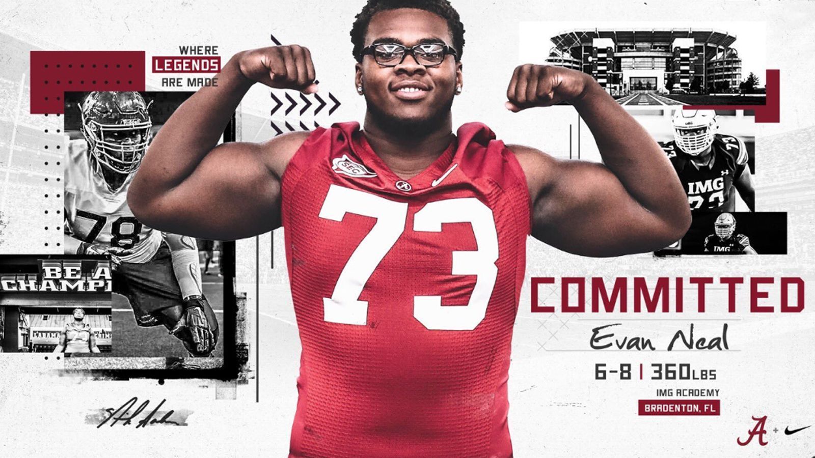 
                <strong>7. Evan Neal (Alabama), Rating: 0,9946</strong><br>
                In der O-Line der Alabama Crimson Tide könnte Evan Neal schon in seinem ersten College-Jahr ein integraler Bestandteil werden. Dabei aber zumindest weniger auf seiner Stammposition als Offensive Tackle, sondern als Guard. Mit über zwei Metern Körpergröße und mehr als 163 Kilogramm ist Neal eine echte Naturgewalt – und hat im Spring Workout den Ozzie Newsome Most Improved Freshman Award abgeräumt.
              