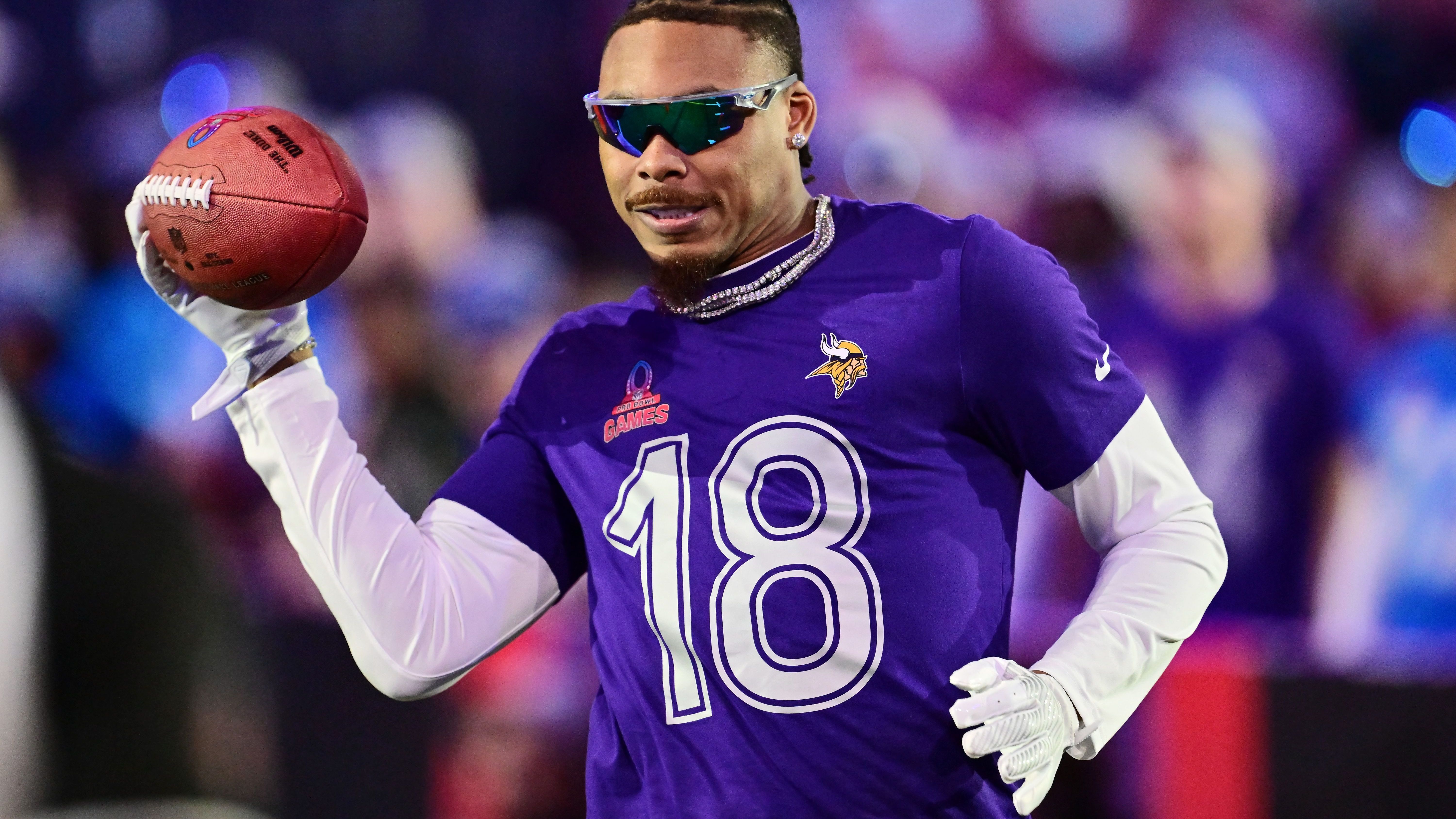 <strong>NFC North - Minnesota Vikings</strong><br><strong>Wide Receiver</strong>: Justin Jefferson, Jordan Addison, Jalen Nailor<br><strong>Offensive Line</strong>: Christian Darrisaw, Donovan Jackson, Ryan Kelly, Will Fries, Brian O'Neill<br><strong>Tight End</strong>: T.J. Hockenson<br><strong>Quarterback</strong>: J.J. McCarthy<br><strong>Running Back</strong>: Aaron Jones Sr.&nbsp;<br><strong>Fullback</strong>: C.J. Ham
