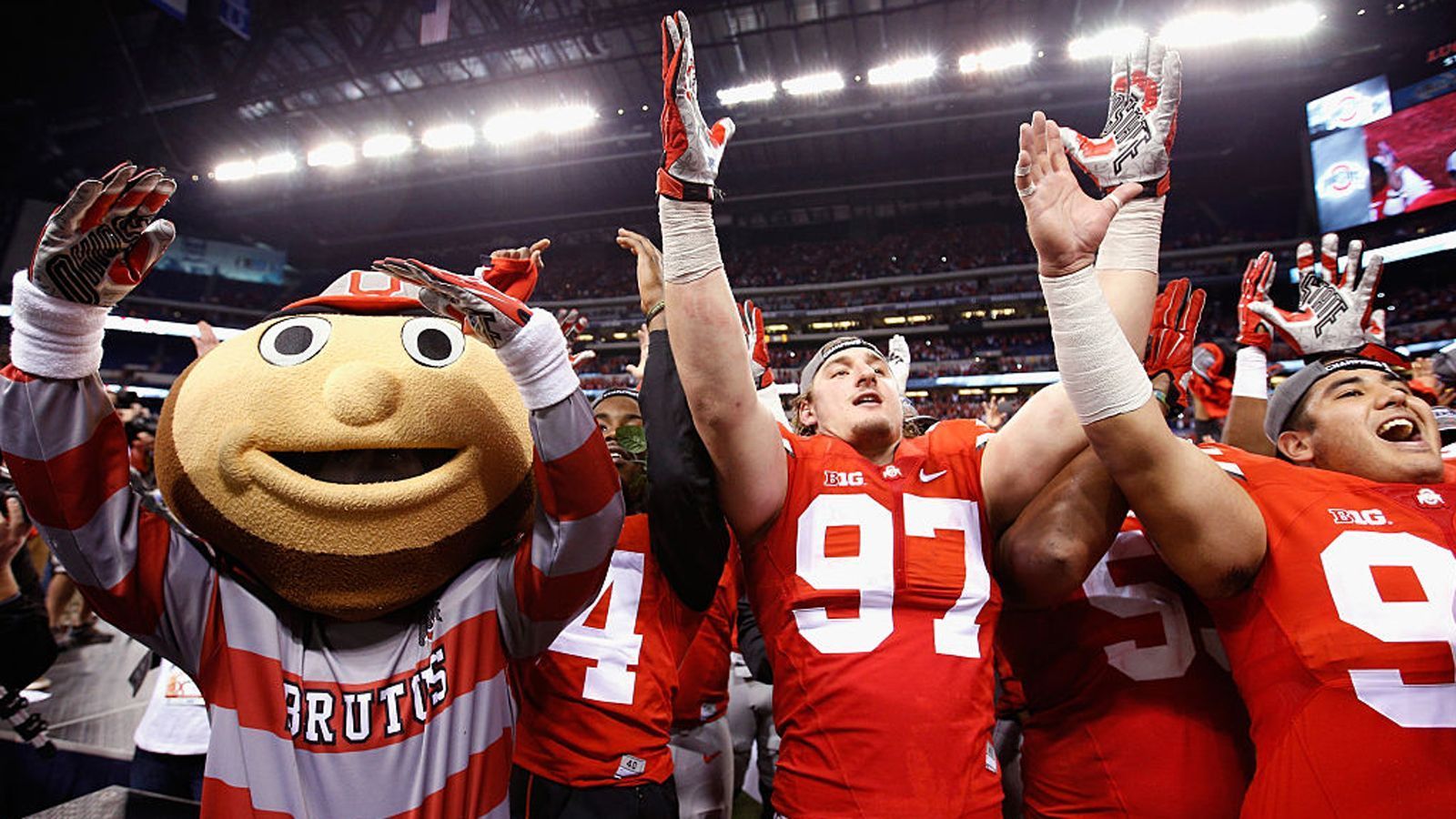 
                <strong>Platz 7 (geteilt): Ohio State Buckeyes</strong><br>
                8 Meisterschaften: 1942, 1954, 1957, 1961, 1968, 1970, 2002, 2014
              