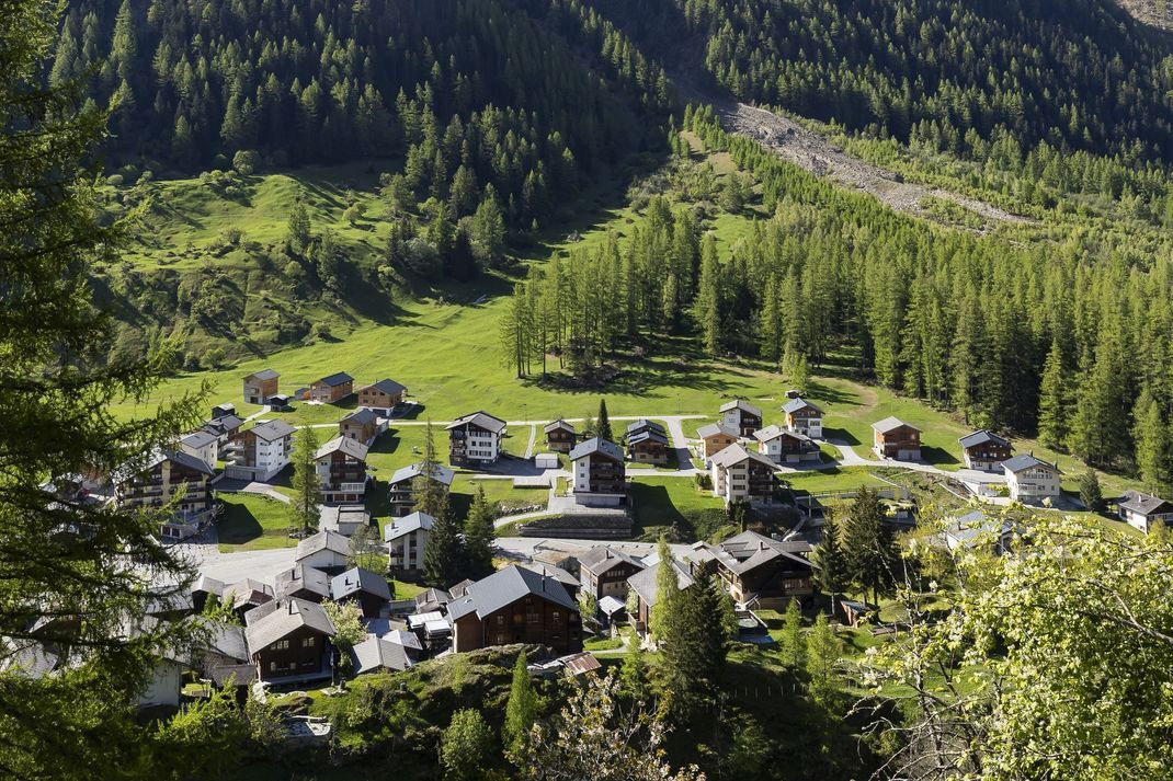 Wegen eines drohenden Bergsturzes mussten alle 300 Bewohner von Blatten ihre Häuser verlassen.