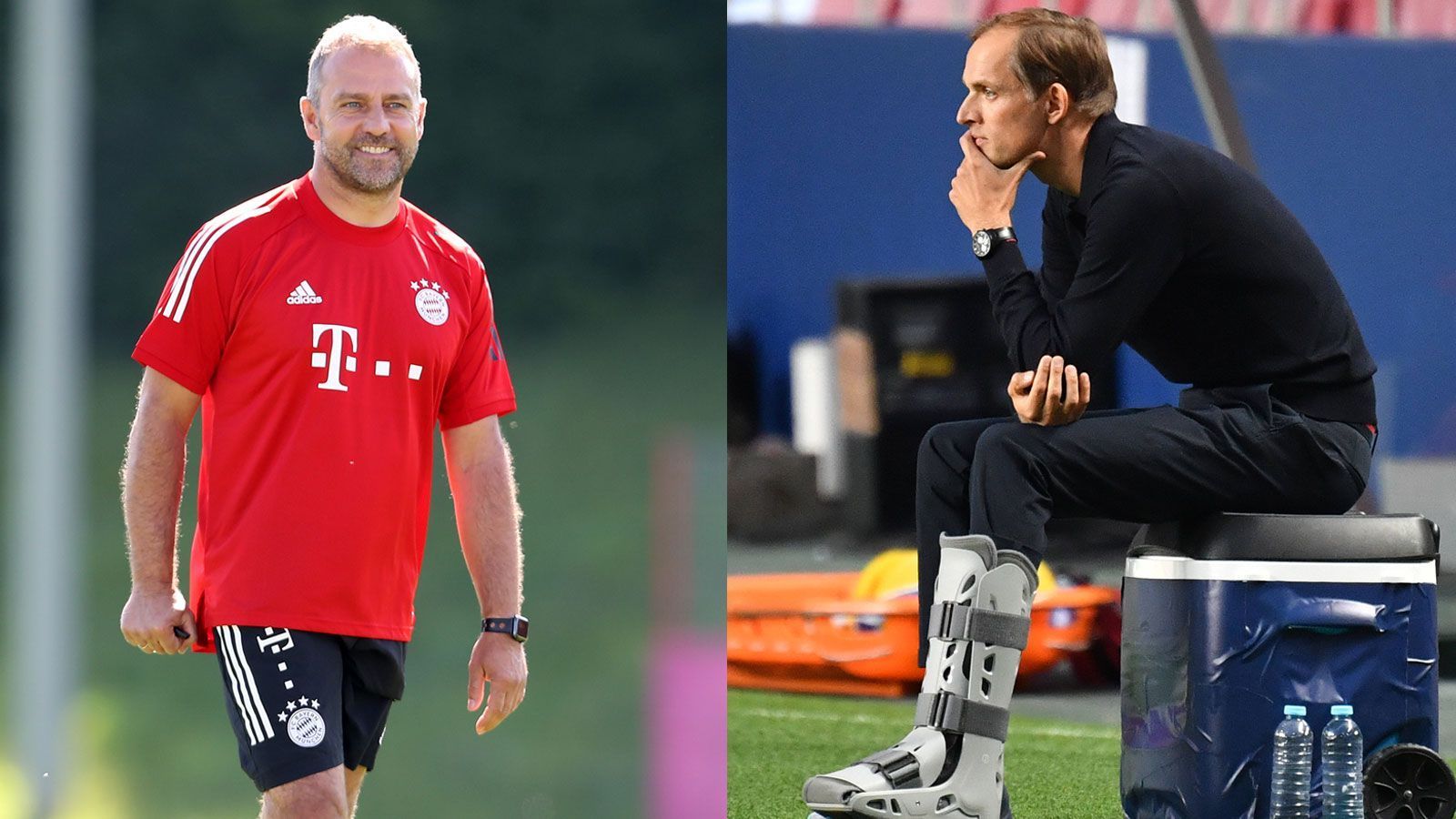 
                <strong>Deutsch-deutsches Trainerduell im Finale der Champions League</strong><br>
                Am Sonntag ist es endlich soweit: Im Finale der Champions League trifft der FC Bayern München auf Paris St. Germain. Mit Hansi Flick und Thomas Tuchel treffen dabei erst zum zweiten Mal überhaupt zwei deutsche Trainer im Endspiel der Königsklasse aufeinander. Sowohl Flick als auch Tuchel gehören damit zu einer elitären Gruppe, nur vier anderen deutschen Trainern gelang bisher der Einzug in das Champions-League-Finale, doch nicht jeder von ihnen durfte die begehrte Trophäe am Ende in den Himmel recken. ran.de stellt euch diese Trainer und ihr Abschneiden im Endspiel der Königsklasse vor.
              