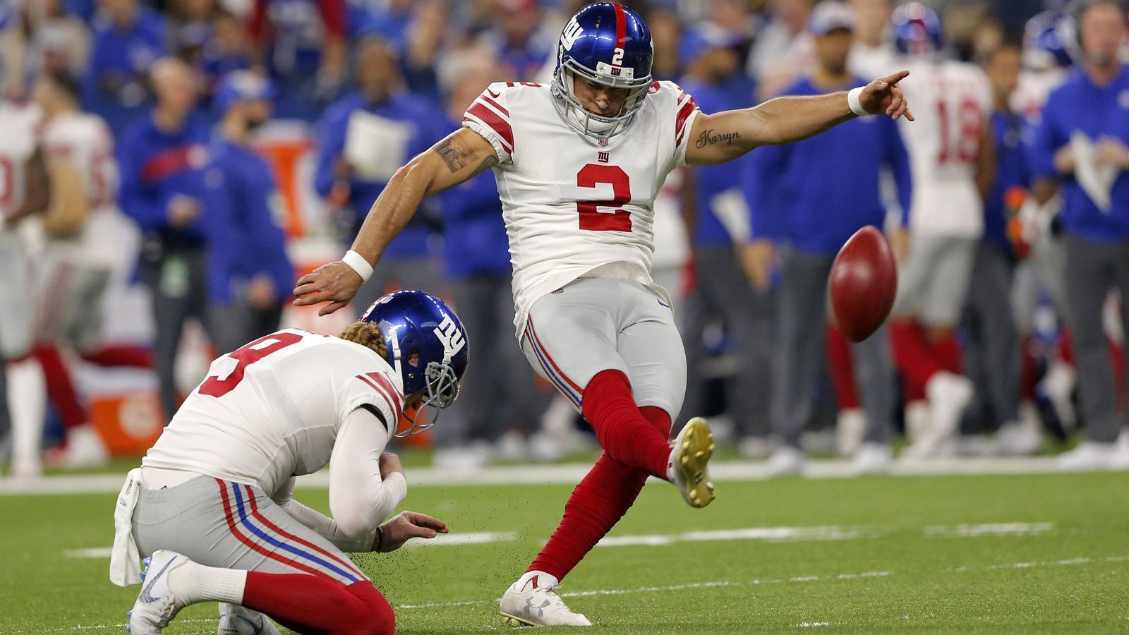 
                <strong>Platz 3: Aldrick Rosas (New York Giants)</strong><br>
                Madden-Rating: 84
              