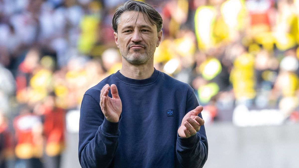 17.05.2025, Fussball: 1. Bundesliga, Saison 2024 2025, 34. Spieltag, Borussia Dortmund - Holstein Kiel im Signal Iduna Park in Dortmund. Der von den Fans geforderte Niko Kovac (Borussia Dortmund, T...