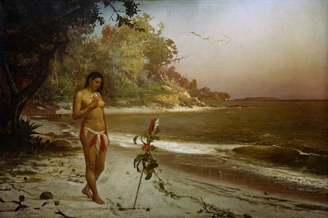 Das erste Bild von Iracema: José Maria de Medeiros fertigte das Gemälde 1884 an.