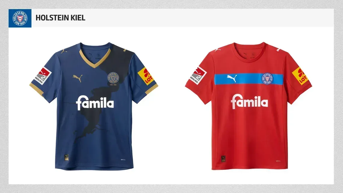 <strong>Holstein Kiel:</strong><br>Trikotpreis: 85 Euro<br>Rückenbeflockung: 16 Euro