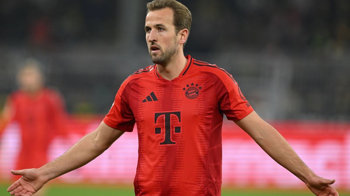 DORTMUND - Harry Kane of FC Bayern Munchen during the Bundesliga match between Borussia Dortmund and FC Bayern Munchen at Signal Iduna Park on Nov. 30, 2024 in Dortmund, Germany. ANP Hollandse Hoog...