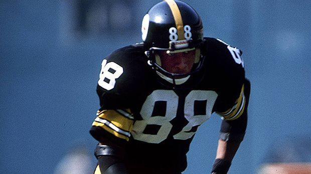 
                <strong>Wide Receiver: Lynn Swann</strong><br>
                Wide Receiver: Lynn Swann. Super-Bowl-Gewinner IX, X, XIII, XIV, Super-Bowl-MVP X mit den Pittsburgh Steelers.
              