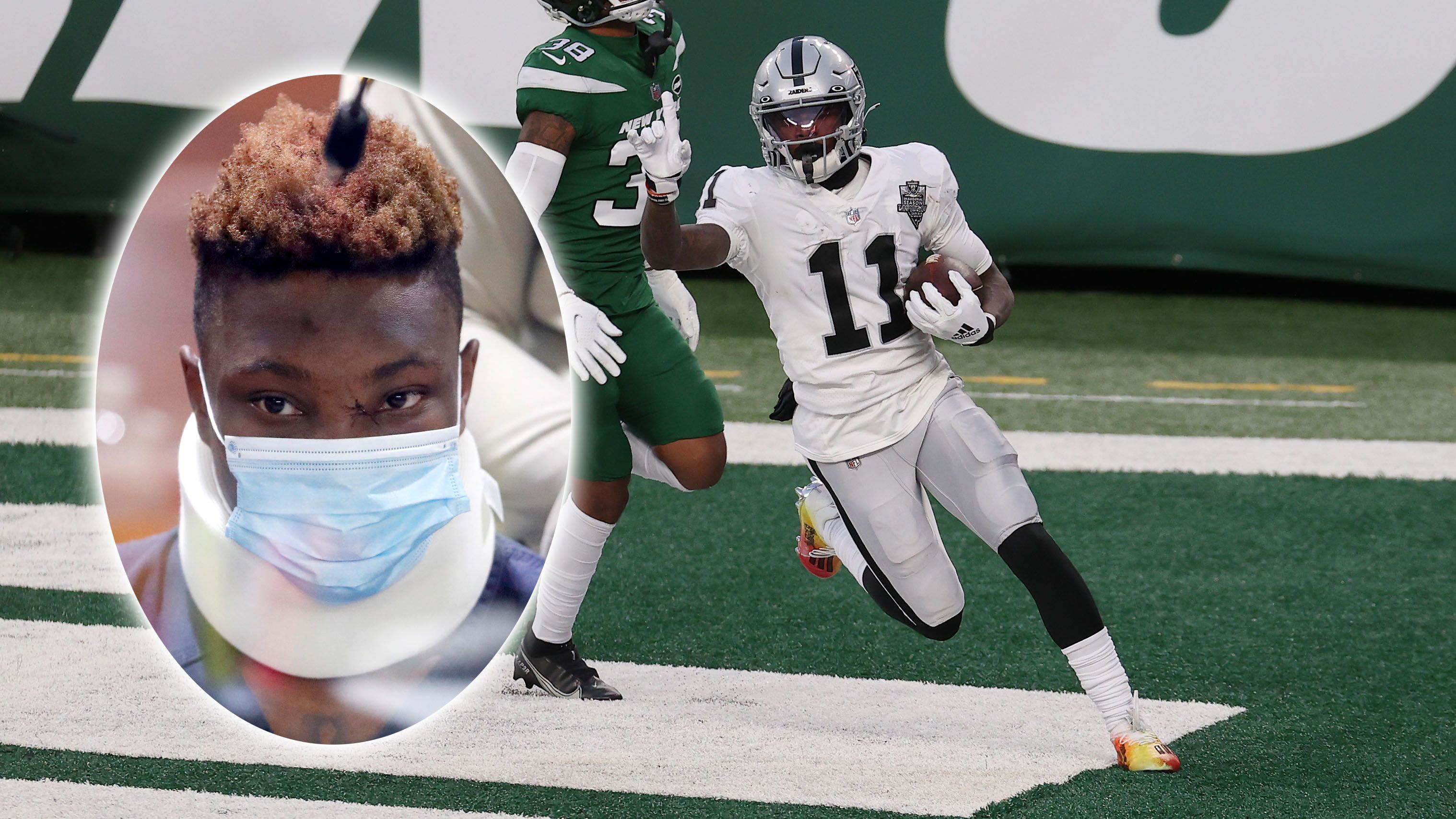 
                <strong>Henry Ruggs III. – Wide Receiver, Alabama (12. Pick, Draft 2020)</strong><br>
                Wenn es einen Spieler gibt, der symbolisch für die gescheiterten Hoffnungen der Raiders-Fans steht, dann ist es Henry Ruggs III. Der pfeilschnelle Receiver der Alabama Crimson Tide sammelte in seiner ersten Saison zwar nur 452 Yards und zwei Touchdowns, doch 2021 knackte er diese Werte bereits nach sieben Spielen. Dann folgte der 2. November 2021: Ruggs verursachte in stark alkoholisiertem Zustand einen Hochgeschwindigkeitsunfall, bei dem eine 23 Jahre alte Frau starb (eine detaillierte Chronik zu den Entwicklung um Ruggs findet Ihr hier). Die Raiders zogen sofort einen Schlussstrich und entließen den Receiver. Die offizielle Verurteilung des heute 23-Jährigen steht noch aus (Stand 8. November 2022).
              