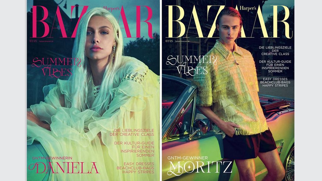 Alle GNTM-Gewinner:innen auf dem "Harper's Bazaar"-Cover