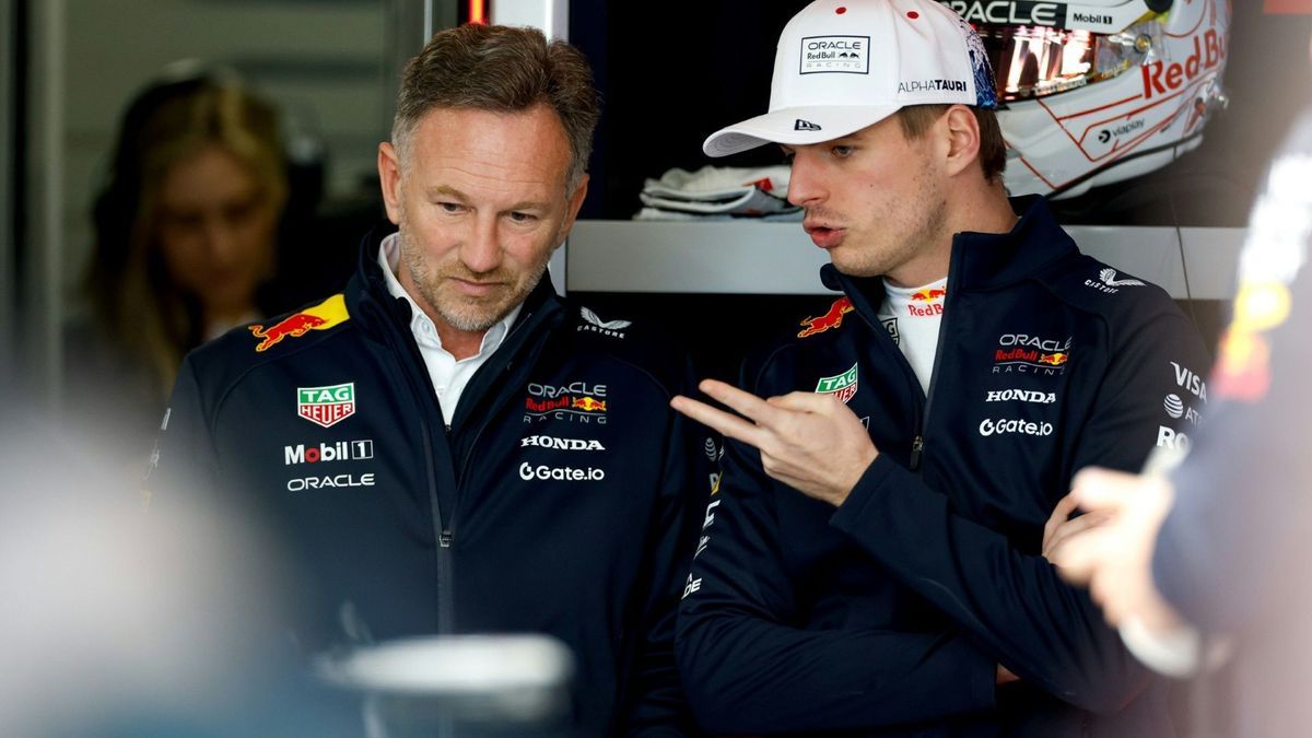 Christian Horner (l.) und Max Verstappen