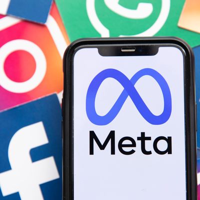 LONDON, UK - October 2021: Facebook social media company changes its corporate name to Meta