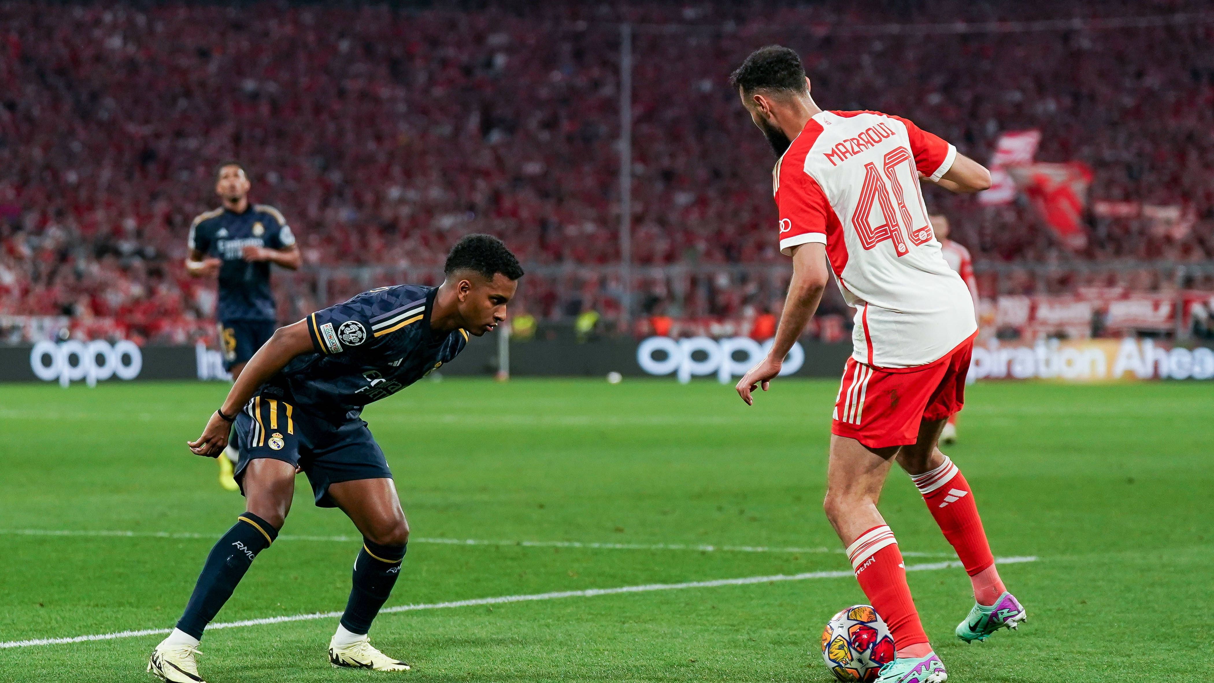 <strong>Rodrygo (Real Madrid)</strong><br>Läuft den Bayern in der Anfangsphase häufig hinterher, hat vor allem mit Mazraoui und Sane seine Probleme. Verliert zu viele Zweikämpfe. Auch offensiv nicht so gefährlich wie gewohnt. Steigert sich in der zweiten Hälfte und holt den wichtigen Elfmeter zum 2:2 raus.&nbsp;<strong><em>ran</em>-Note: 3</strong>