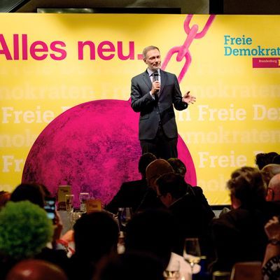 14.02.2024, Potsdam: FDP-Bundesvorsitzender Christian Lindner beim Politischen Aschermittwoch der FDP Brandenburg