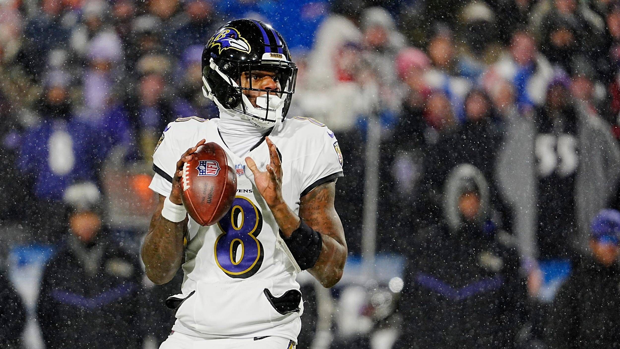<strong>Lamar Jackson</strong><br>Position: Quarterback<br>Team: Baltimore Ravens<br>Rating in Madden 25: 98