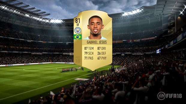 
                <strong>Platz 4: Gabriel Jesus (Manchester City)</strong><br>
                Alter: 20Gesamtstärke zu Beginn: 81Potential: 92
              
