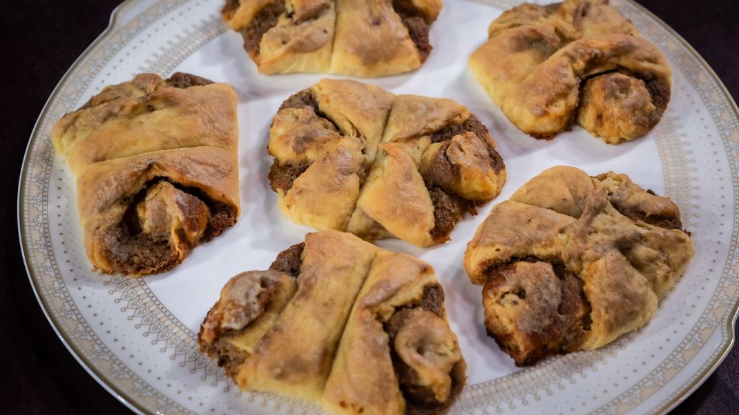 Herzhafte Franzbrötchen mit Shiitake-Füllung