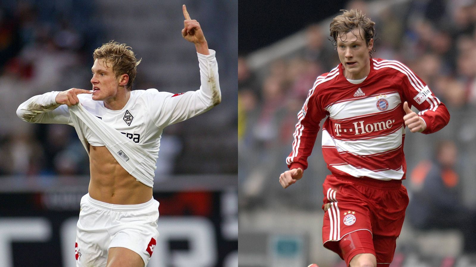 
                <strong>Marcell Jansen, deutscher Nationalspieler</strong><br>
                Bundesliga-Spiele/-Tore: 73/5 für Gladbach, 17/1 für die Bayern. Gladbacher Jung, lernt das Kicken beim SV Lürrip. Verabschiedet sich 2007 nach dem Abstieg in die 2. Bundesliga aus Gladbach nach München. Jansen wird mit den Bayern einmal Meister, kann sich dort aber aufgrund zahlreicher Verletzungen nicht durchsetzen und wechselt nach nur einer Saison zum HSV.
              