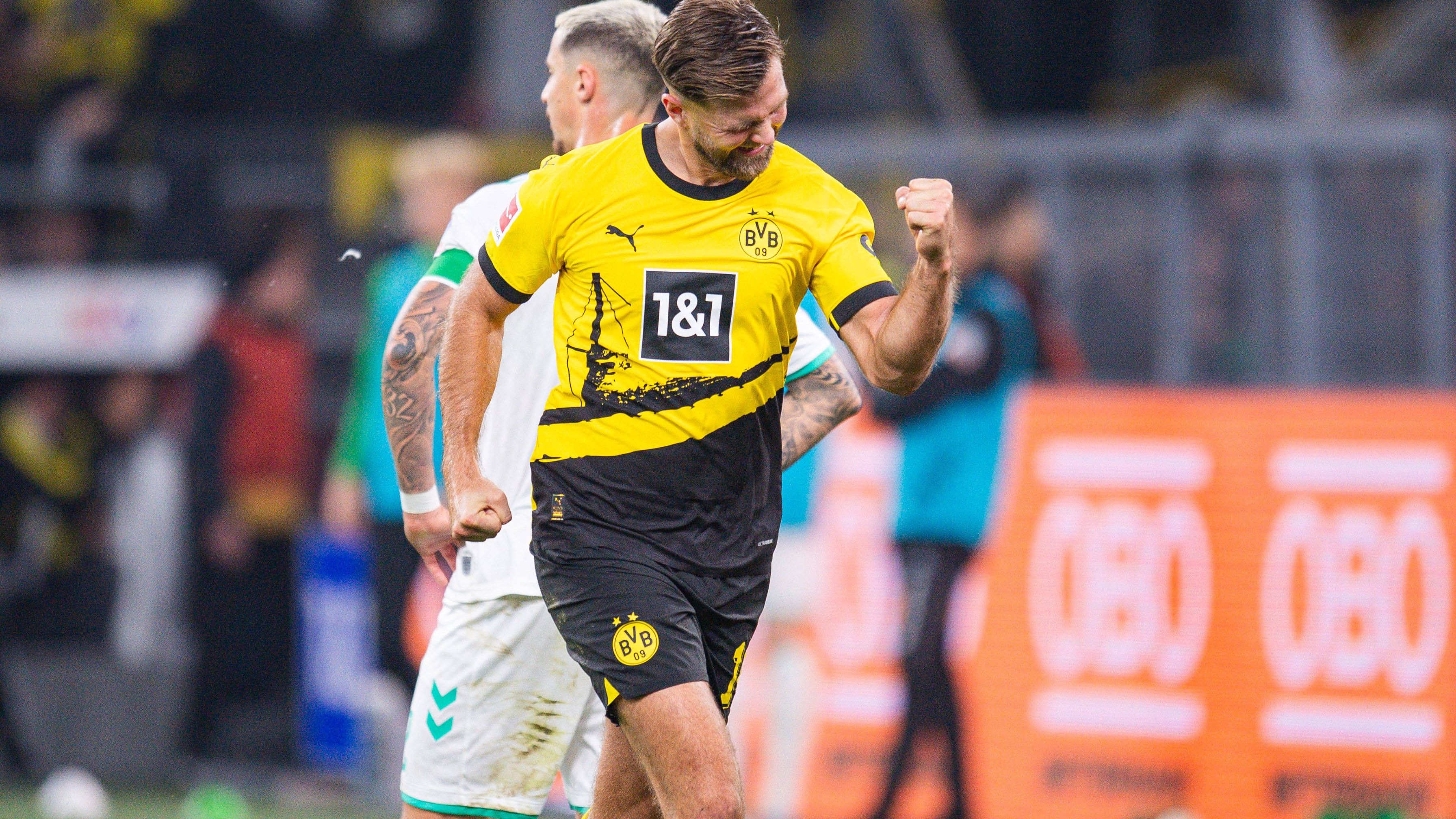 <strong>Niclas Füllkrug</strong><br>Beim ersten Auftritt gegen seinen Ex-Klub Werder Bremen hat Dortmunds Stürmer mit Sicherheit nicht seinen besten Tag. Zwar arbeitet er viel, wirkt aber teilweise unglücklich in seinen ohnehin wenigen Aktionen. Bei seiner einzigen Abschlussszene wird er kurz nach der Pause von Veljkovic abgedrängt. <strong>ran-Note: 4</strong>