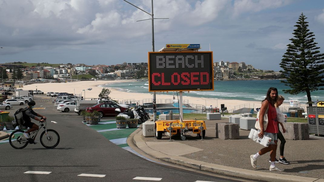 Sydney sperrte insgesamt neun beliebte Strände - im vergangenen Oktober wurde bei einem ähnlichen Vorfall auch der weltberühmte Bondi-Beach (Bild) geschlossen.