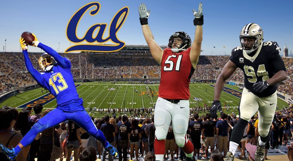 
                <strong>University of California (UC)</strong><br>
                3 Spieler (von links nach rechts):Keenan Allen, WR, Los Angeles ChargersAlex Mack, C, Atlanta FalconsCameron Jordan, DE, New Orleans Saints
              