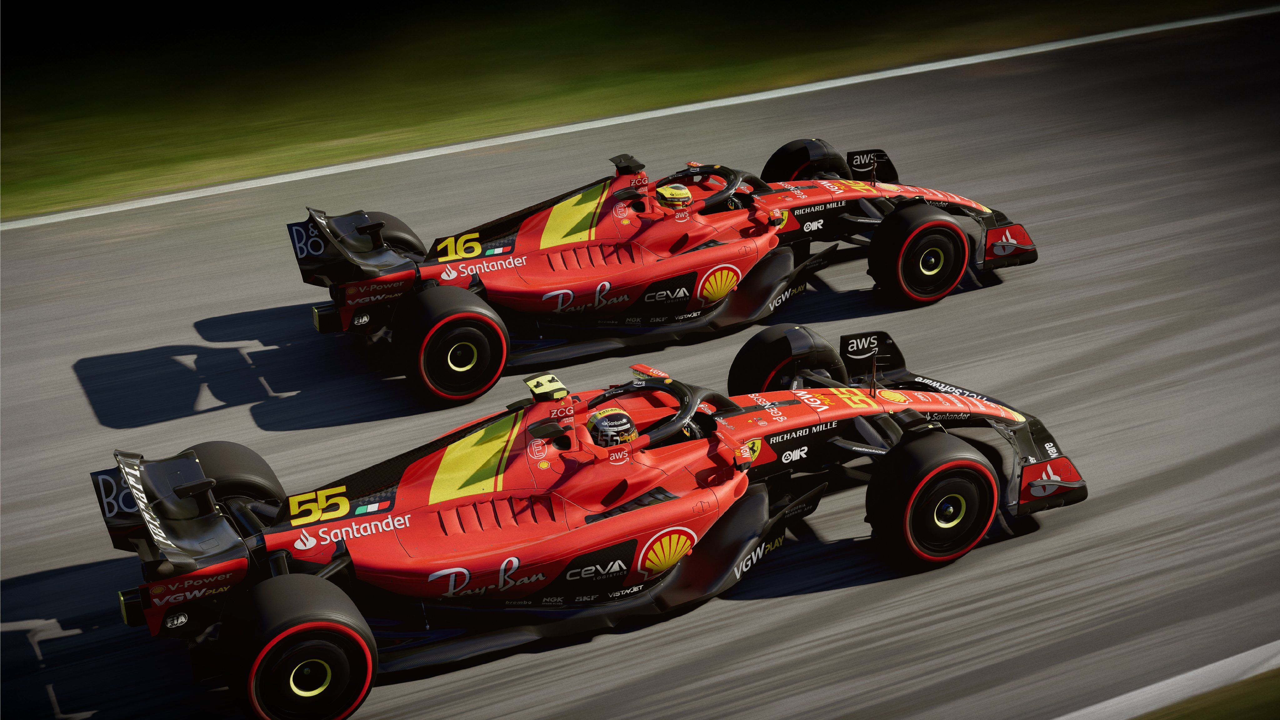 <strong>Ferrari mit Spezial-Lackierung für Monza</strong><br>Für den Heim-Grand-Prix der Scuderia Ferrari in Monza hat das Traditionsteam eine Spezial-Lackierung veröffentlicht. Der SF23 bekommt neben dem traditionellen Rot und Schwarz auch mehrere Gelb-Akzente. So werden unter anderem die Fahrernummern sowie Teile der Motorhaube in Gelb gehalten sein.