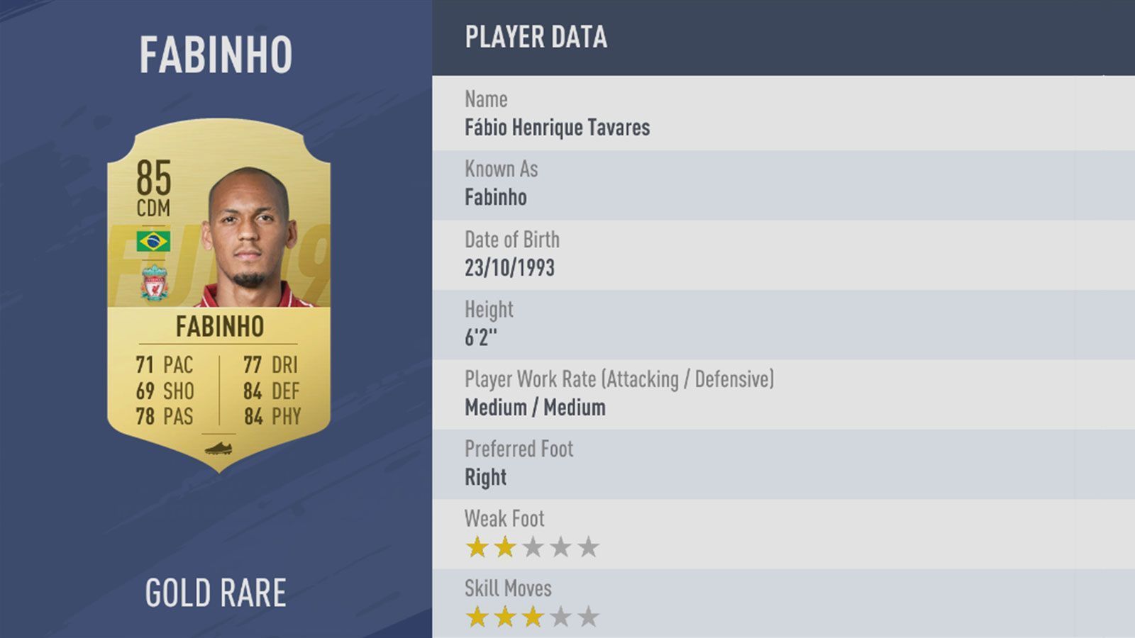 
                <strong>Platz 84: Fabinho</strong><br>
                Verein: FC LiverpoolRating: 85
              