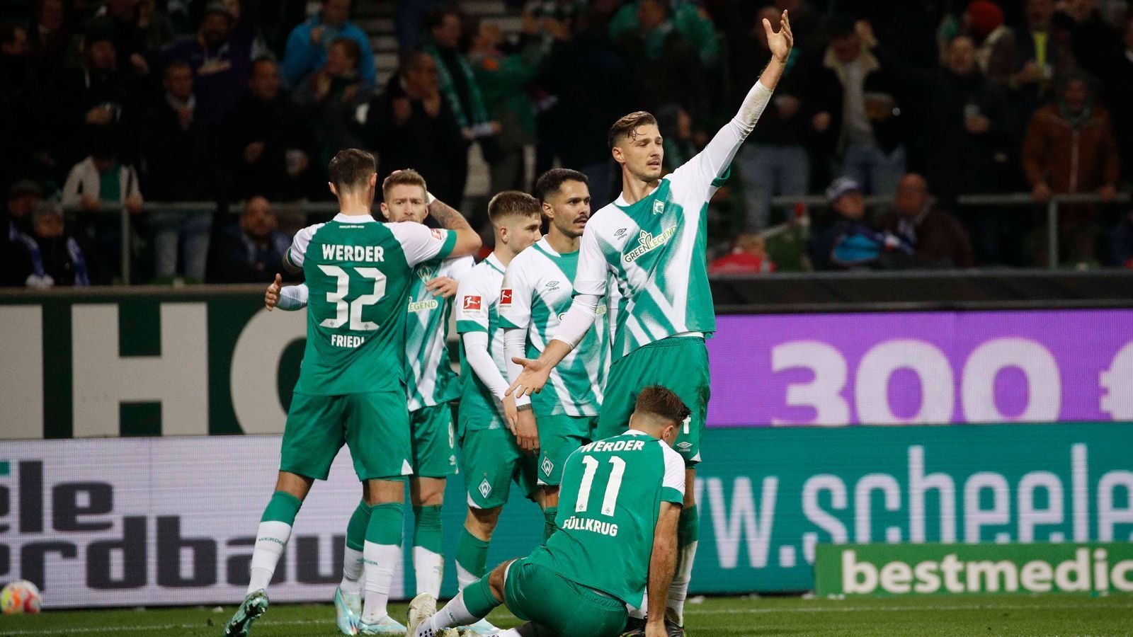 
                <strong>Platz 9: Werder Bremen </strong><br>
                Ausfalltage insgesamt:  1.269Größe des Kaders: 30Durchschnittliche Ausfallzeit pro Spieler: 42,30
              