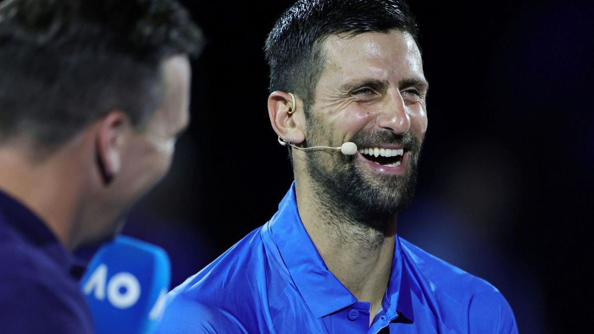 Novak Djokovic ist in Melbourne zu Scherzen aufgelegt