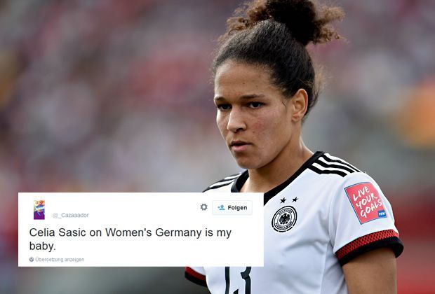 
                <strong>Celia Sasic</strong><br>
                Celia Sasic erzielt schon nach drei Minuten den ersten Treffer für Deutschland - und findet dafür internationale Anerkennung...
              
