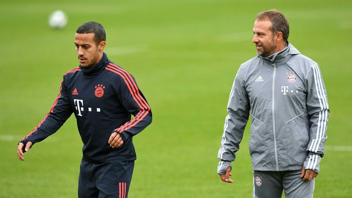 Bereits bei den Bayern ein Duo: Thiago (l.) und Flick