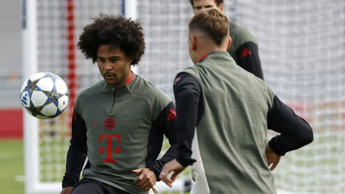 Im Training: Serge Gnabry (l.) und Joshua Kimmich