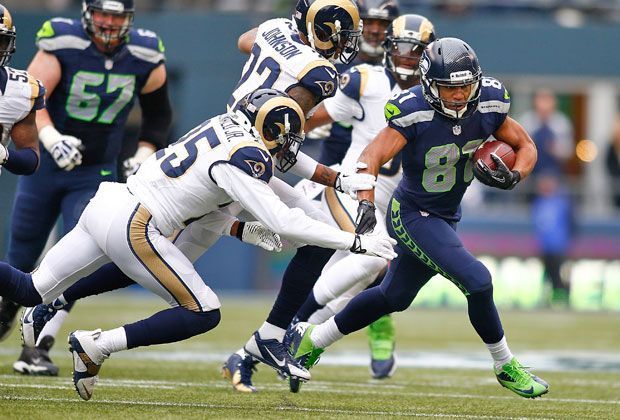 
                <strong>Seattle Seahawks, Offense</strong><br>
                Die Offense der Seahawks gehört zu den laufstärksten in der NFL. Ihr Spiel ist daher eher auf Laufspielzüge über Running Back Marshawn Lynch geprägt. Spielt Wilson aber mit genug Selbstvertrauen, kann er auch den ein oder anderen 50-Yard-Pass werfen.
              