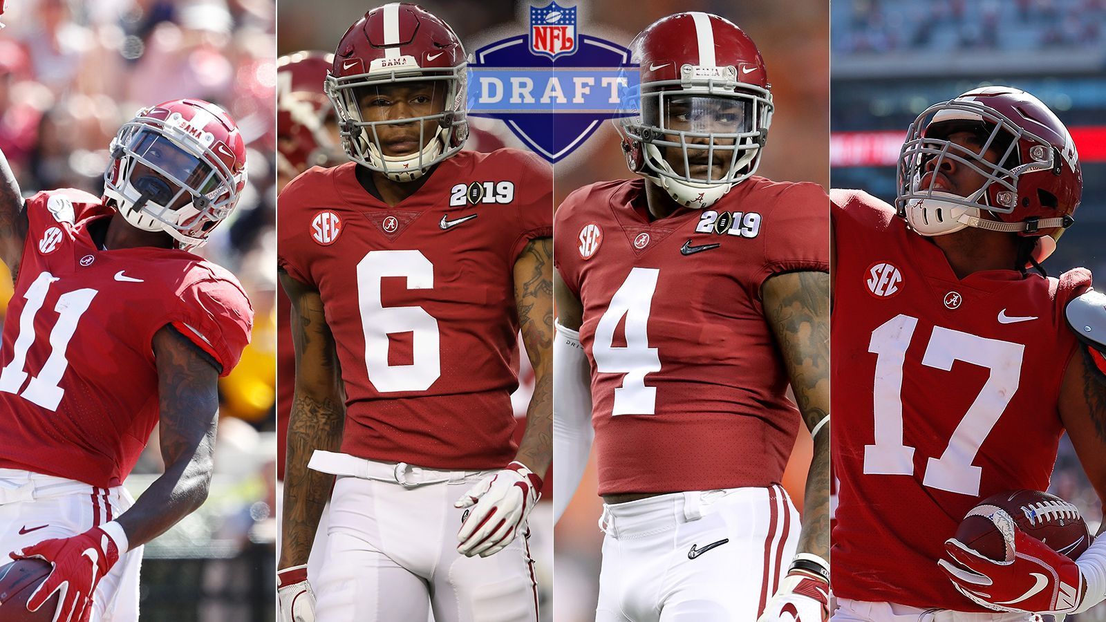 
                <strong>College-Football: Die talentierte Receiver-Gruppe von Alabama</strong><br>
                Amari Cooper, Julio Jones, Calvin Ridley: Die Alabama Crimson Tide zählen seit Jahren auf der Wide-Receiver-Position zu den besten Talentschmieden im College-Football. Auch im kommenden Draft könnten gleich vier Spieler sehr früh ausgewählt werden. ran.de stellt die Stars von morgen vor.
              