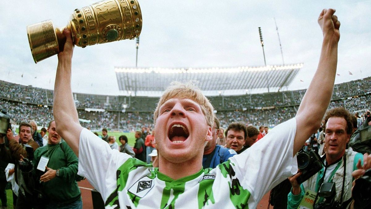 Stefan Effenberg beim Pokalsieg 1995